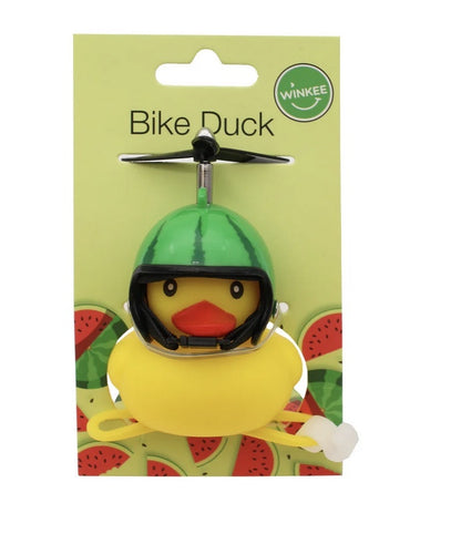 Bike Duck with Watermelon Helmet