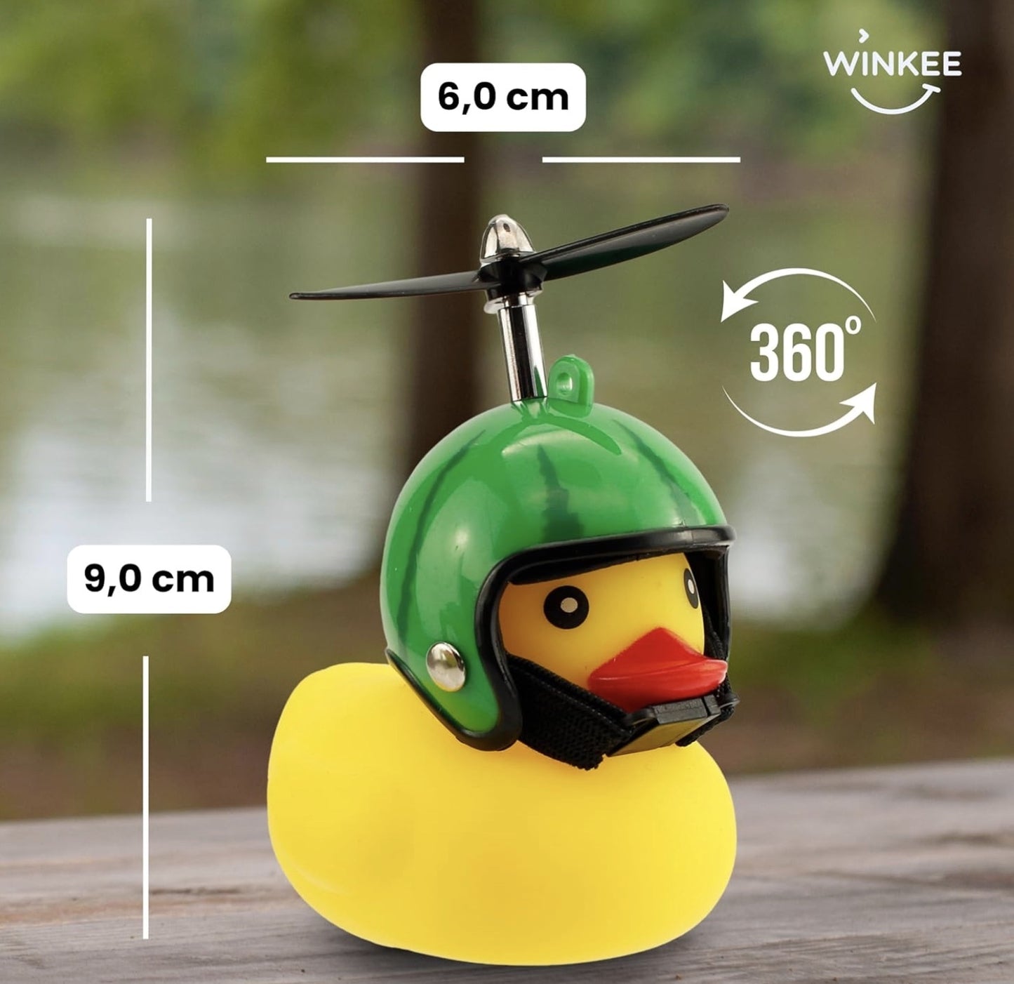 Bike Duck with Watermelon Helmet