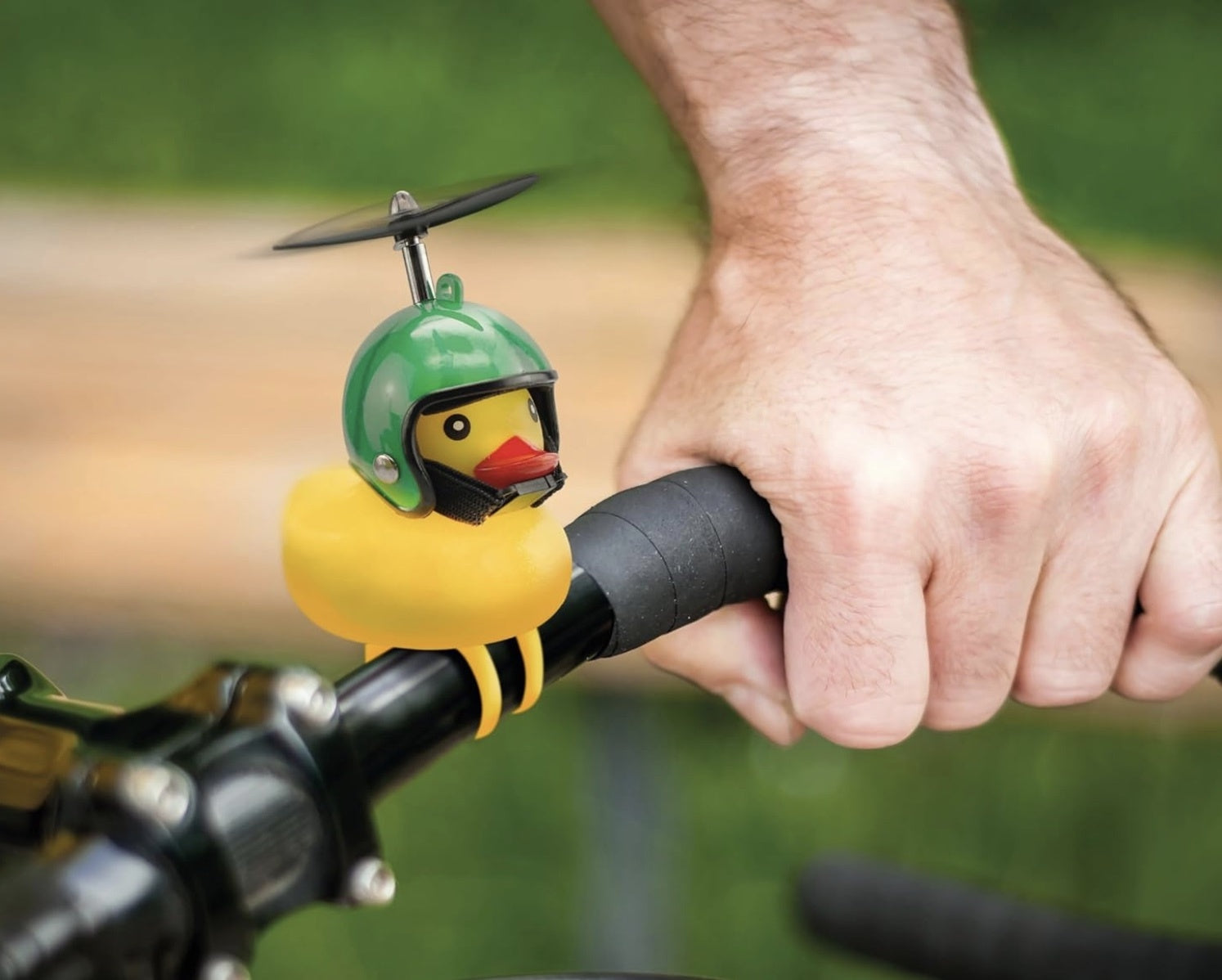 Bike Duck with Watermelon Helmet