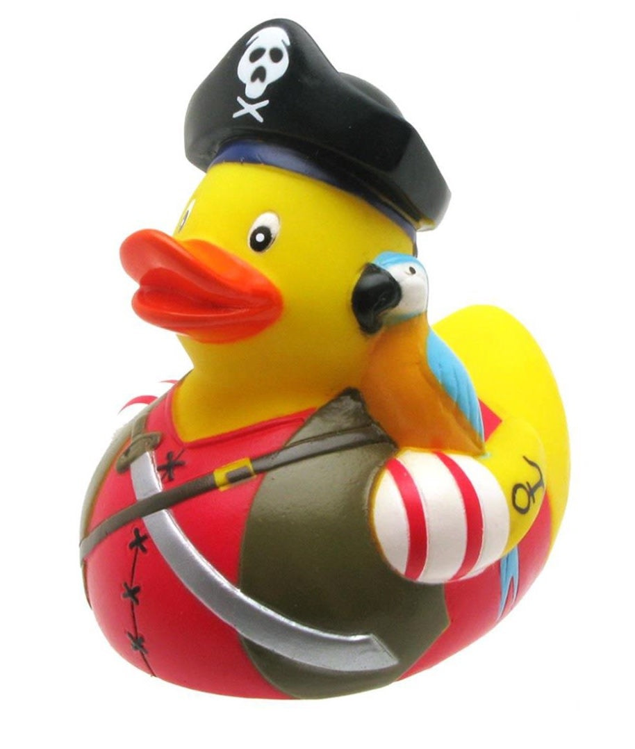 Pirate with Parrot Rubber Duck