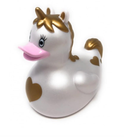 Unicorn Golden Heart Rubber Duck